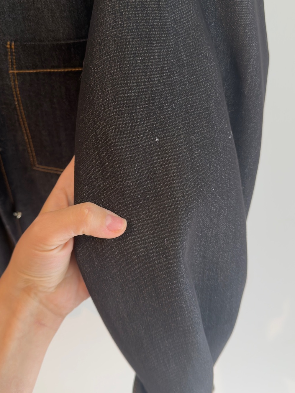 Zara Black Dark Denim Oversized Shirt Jacket - Picture 3 of 5